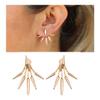 Eoumy Metal Star Ear Jacket Earrings Bar Ear Cuff Earrings for Women Gold Plated view 2