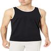 Amazon Essentials Men's Regular-Fit Sleeveless Tank Tops, Black/White, X-Small view 1