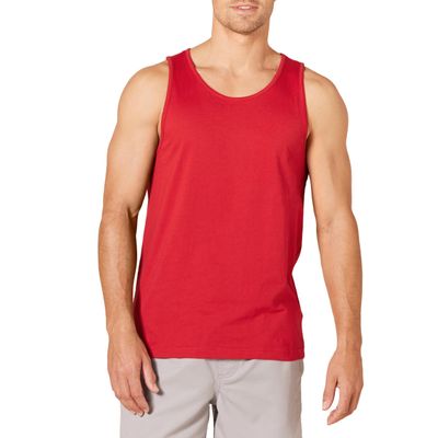 Amazon Essentials Slim-Fit Men's Tank, Red, Medium - Casual Wear