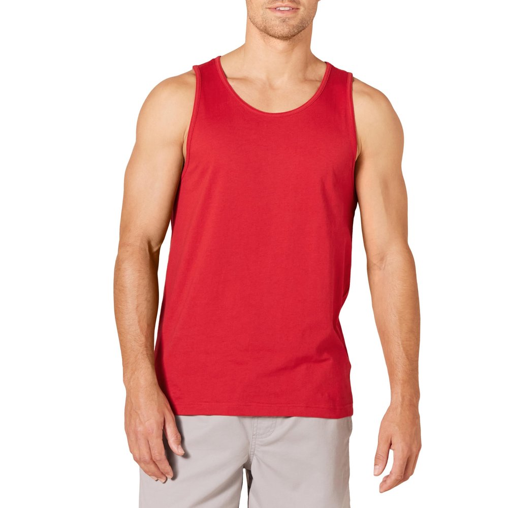 Amazon Essentials Slim-Fit Men's Tank, Red, Medium - Casual Wear