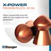 Stoeger X-Power, Copper Coated Lead & Dome Pointed Pellets, .22 Caliber, 200 Count view 2