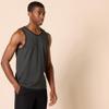 Amazon Essentials Men's Regular-Fit Sleeveless Tank Tops, Black Charcoal Heather, Large view 3