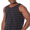 Amazon Essentials Men's Regular-Fit Sleeveless Tank Tops, Black/Charcoal Heather, Medium view 3