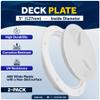 Five Oceans 5" Boat Hatch, 2-Pack Marine Access Hatch, Round Inspection Deck Plate Hatch with Detachable Cover, UV Resistant ABS White Plastic, for Pontoon, Fishing Boat, Bass Boat, Yacht - FO84-M2 view 2