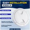 Five Oceans 5" Boat Hatch, 2-Pack Marine Access Hatch, Round Inspection Deck Plate Hatch with Detachable Cover, UV Resistant ABS White Plastic, for Pontoon, Fishing Boat, Bass Boat, Yacht - FO84-M2 view 4