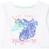 Amazon Essentials Girls' Long-Sleeve Crewneck T-Shirts, Pack of 5, Blue/Green/Pink/Purple/White Unicorn, XX-Large view 3