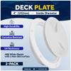 Five Oceans 4" Boat Hatch - Marine Hatch - Boat Access Hatch with Detachable Cover 2-Pack, UV-Resistant ABS White Plastic, for Pontoon, Fishing Boat, Boat Yacht, Sailboat, RVs - FO296-M2 view 2