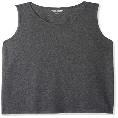 Amazon Essentials Men's Regular-Fit Sleeveless Tank Tops, Charcoal Heather, Medium