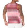 Amazon Essentials Men's Regular-Fit Sleeveless Tank Tops, Red/White, X-Large view 2