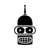 Bender Face Decal Vinyl Sticker Auto Car Truck Wall Laptop | Black | 3" x 5.5" view 1