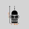 Bender Face Decal Vinyl Sticker Auto Car Truck Wall Laptop | Black | 3" x 5.5" view 4