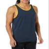 Amazon Essentials Slim-Fit Men's Tank, Navy/Yellow, X-Large - Casual Wear view 1