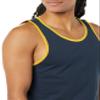 Amazon Essentials Slim-Fit Men's Tank, Navy/Yellow, X-Large - Casual Wear view 4