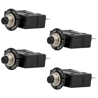 Five Oceans FO1679-M4 Terminal Circuit Breaker with Reset Button, 6 Amp (4 Pack)
