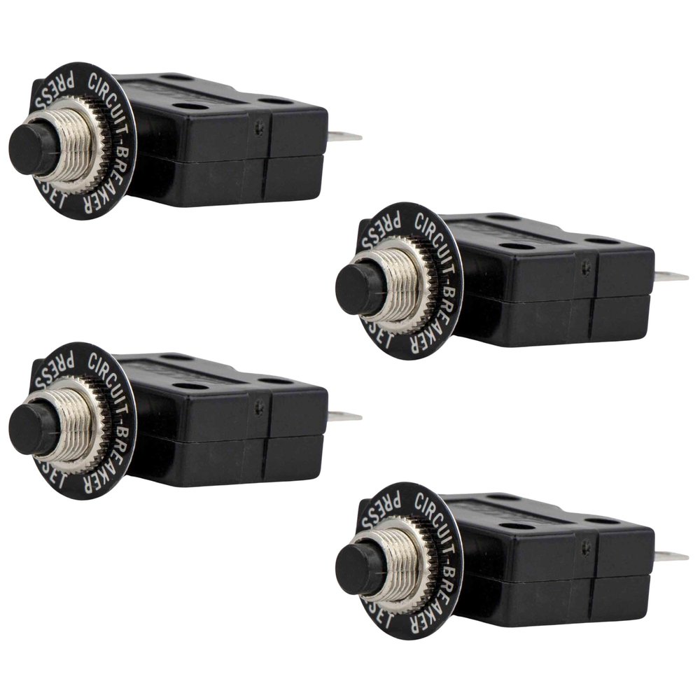 Five Oceans FO1679-M4 Terminal Circuit Breaker with Reset Button, 6 Amp (4 Pack)