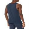 Amazon Essentials Men's Regular-Fit Sleeveless Tank Tops, Navy White Stripe, X-Small view 2
