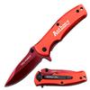 Free Engraving - Tac-Force Titanium Coated Stainless Steel Quality Pocket Knife (TF-848RD) view 1