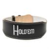 HoldEm Weightlifting Belts for Men/Women -Genuine Leather, Foam Padding, Suede Lining, Gives Support for Squats, Deadlifts, Crossfit Athletes-Small view 1