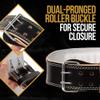 HoldEm Weightlifting Belts for Men/Women -Genuine Leather, Foam Padding, Suede Lining, Gives Support for Squats, Deadlifts, Crossfit Athletes-Small view 2