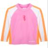 SunBusters Girls L/S Rash Guard(UPF 50+), Pink Bloom, 6/7 yrs view 1
