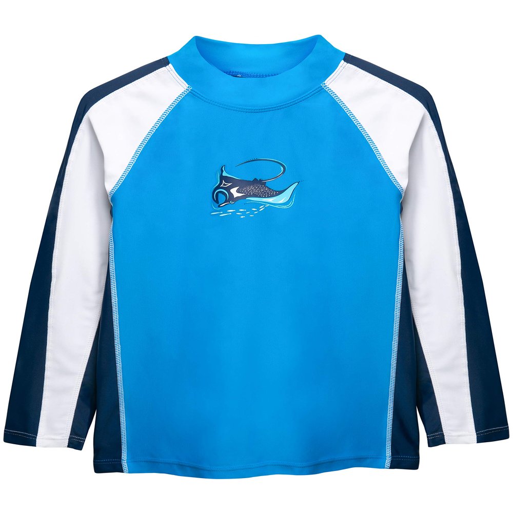 SunBusters Boys L/S Rash Guard(UPF 50+), Dusk Blue, 8/10 yrs