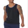 Amazon Essentials Men's Regular-Fit Sleeveless Tank Tops, Black/Blue, X-Large view 1