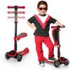 SKIDEE Kick Scooter for Kids 3-5 | Foldable 3 Wheel Scooter with Lean-to-Steer, Adjustable Height, Removable Seat & LED Light Wheels | Toddler Scooter for 3 to 12 Year Old Boys/Girls view 1