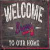 Fan Creations MLB Atlanta Braves Unisex Atlanta Braves Welcome Distressed Sign, Team Color, One Size view 1