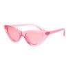 SA106 Girls Kid Size Gothic Cat Eye Pimp Color Lens Plastic Sunglasses Pink view 2