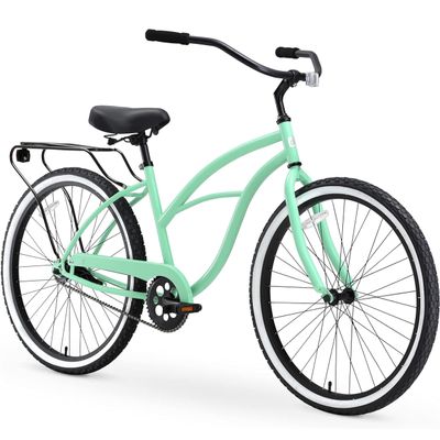 sixthreezero Around The Block Women's Beach Cruiser Bike, Hybrid Bicycle with Rear Rack