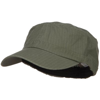 e4Hats.com Big Size Fitted Ripstop Cotton Military Army Cap - Olive XL-2XL
