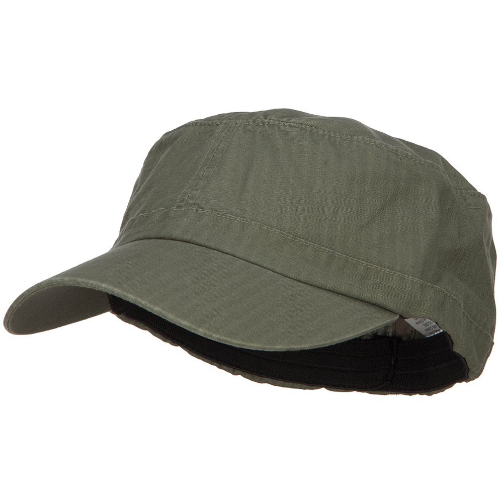 e4Hats.com Big Size Fitted Ripstop Cotton Military Army Cap - Olive XL-2XL
