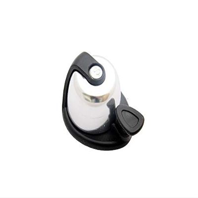 Bicycle Bell Allure Silver & Black Simple Design Compact Size with Clear Tone Tool not Used Strap for Fastening