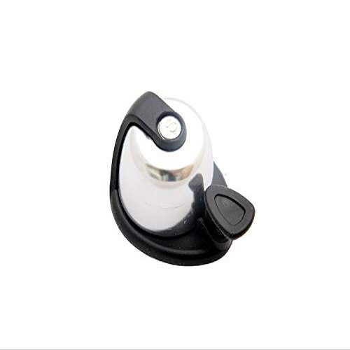 Bicycle Bell Allure Silver & Black Simple Design Compact Size with Clear Tone Tool not Used Strap for Fastening