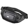 Hebetag Leather Fanny Pack Waist Bag, Black view 1