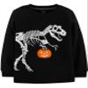 Carter's Baby Boys' Long-Sleeve Pumpkin Graphic Tee (9 Months, Black Dino) view 1