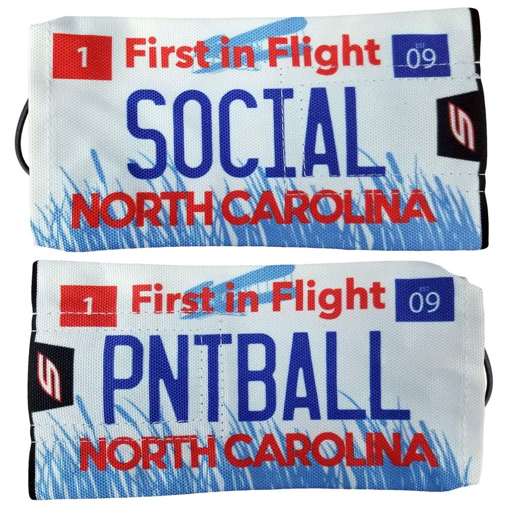 Social Paintball Barrel Cover/Sock, North Carolina State License Plate First in Flight