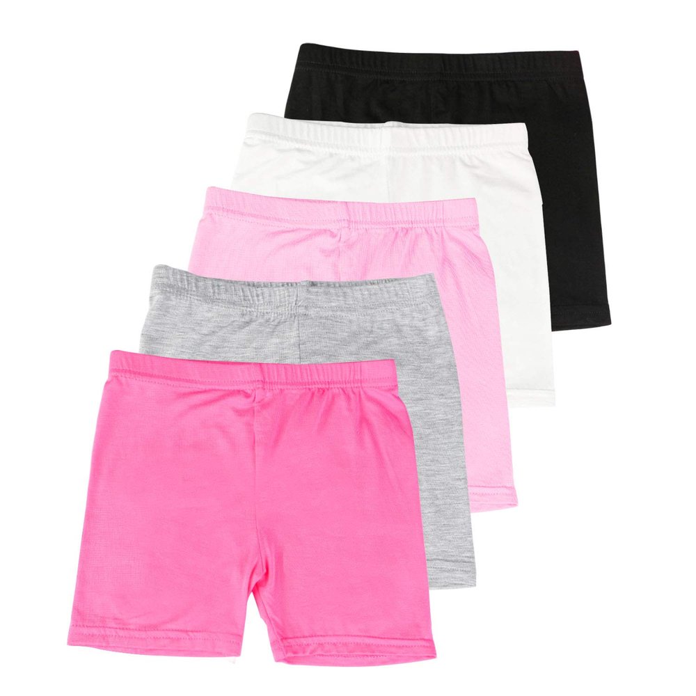 BOOPH Girls Dance Shorts Bike Short for Underdress 7-8 Years Multicolor 5 Pack