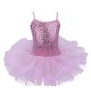 Agoky Girls' Glitter Sequins Camisole Tutu Skrit Leotard Ballet Dance Dress Costume Pink (Tutu) 5-6 view 1