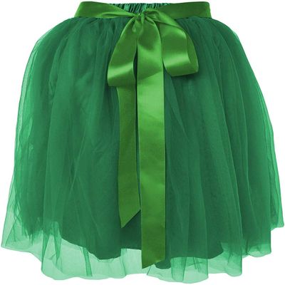 Dancina Womens Knee Length Tutu A Line Tulle Skirt Regular (Size 2-10) Dark Green