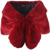 RoRoDox Warm Faux Fur Wedding Shawl Perfect for Wedding/party/show (Small, Wine Red) view 1
