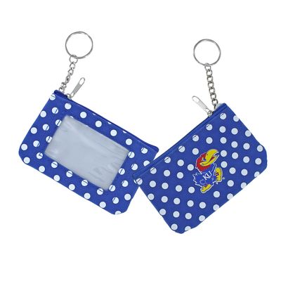 Aminco NCAA Kansas Jayhawks Polka Dots Coin/ID Purse