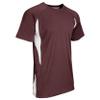 Champro Top Spin Lightweight Polyester Baseball Jersey, Youth Medium, Maroon,White view 1