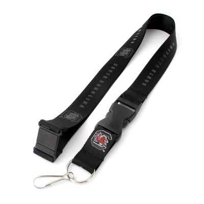 Aminco NCAA South Carolina Fighting Gamecocks Team Lanyard, Black on Black