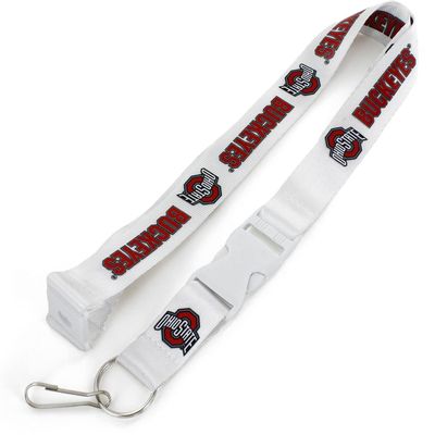 Aminco NCAA Ohio State Buckeyes Team Lanyard, White, 6