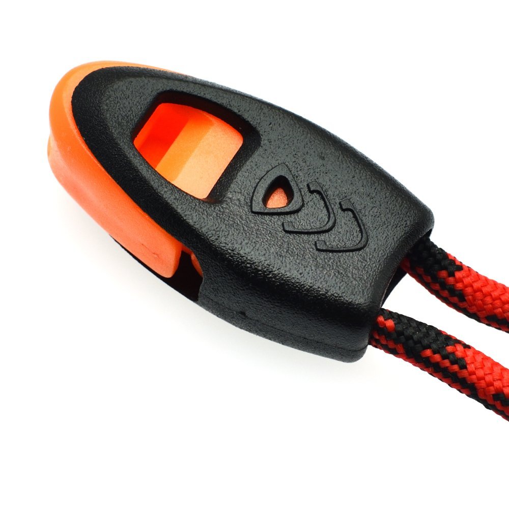 10PCS Paracord Knife Lanyard Emergency Whistle Orange Outdoor Camping Survival Travel Kits Zipper Pull Cord Ends Lock