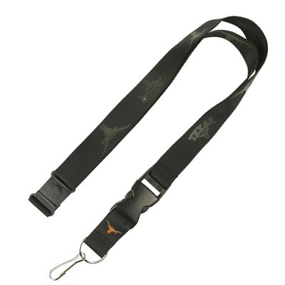 Aminco NCAA Texas Longhorns Team Lanyard, Black on Black