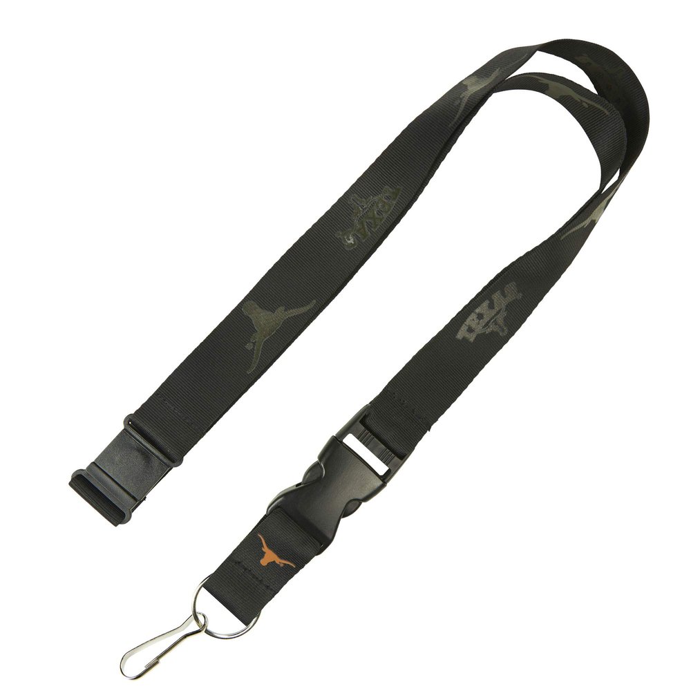 Aminco NCAA Texas Longhorns Team Lanyard, Black on Black