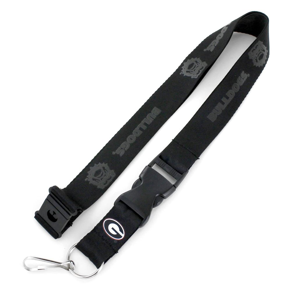 Aminco NCAA Georgia Bulldogs Team Lanyard, Black on Black