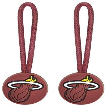 Aminco NBA Miami Heat ID Zipper Pull, 2-Pack